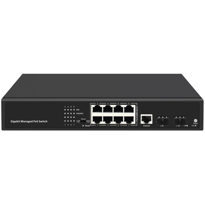 Conmutador Ethernet industrial PoE gestionado 8 puertos 8K multipropósito