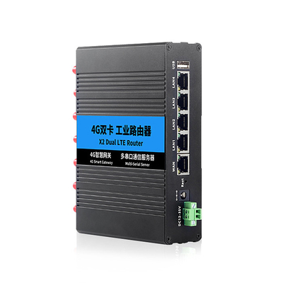 Router industrial dual estable del router RS232 RS485 de X2 SIM Gateway 4G WiFi